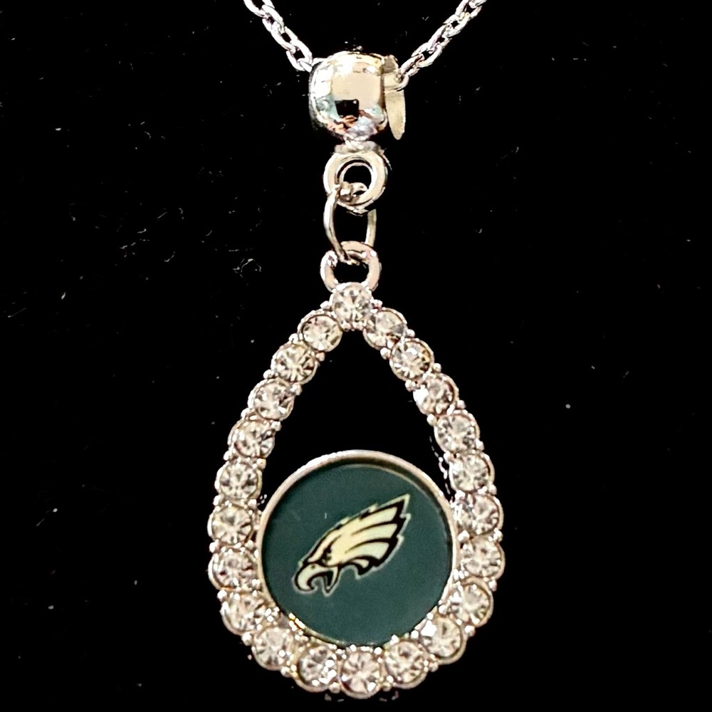 PHILADELPHIA EAGLES INSPIRED NECKLACE teardrop